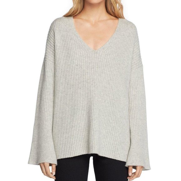rag & bone Phyllis Cashmere V-Neck Sweater - Picture 1 of 5